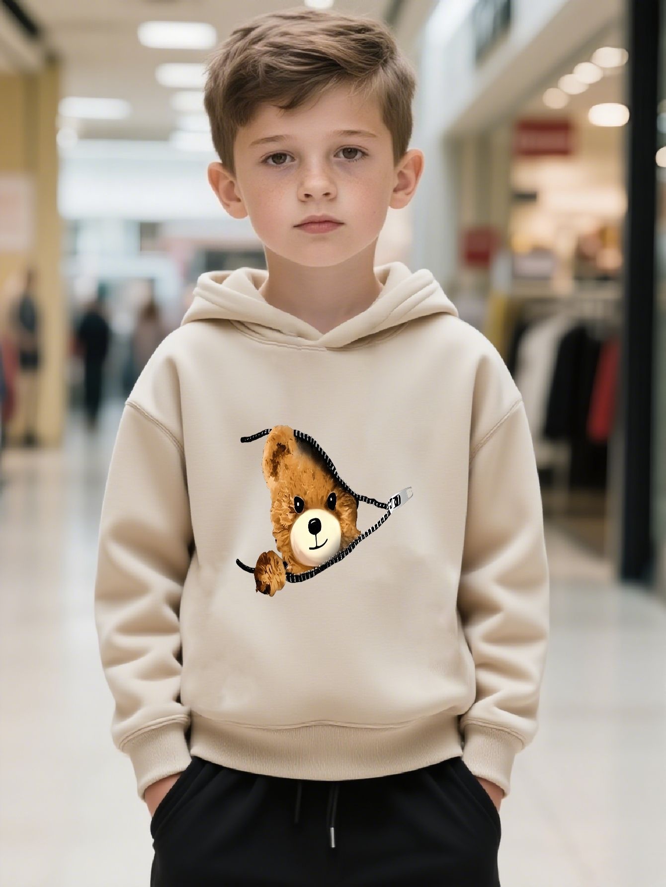 Kani Signature Teddy Karl Kani Pullover Beige Pullover Teddy Kani