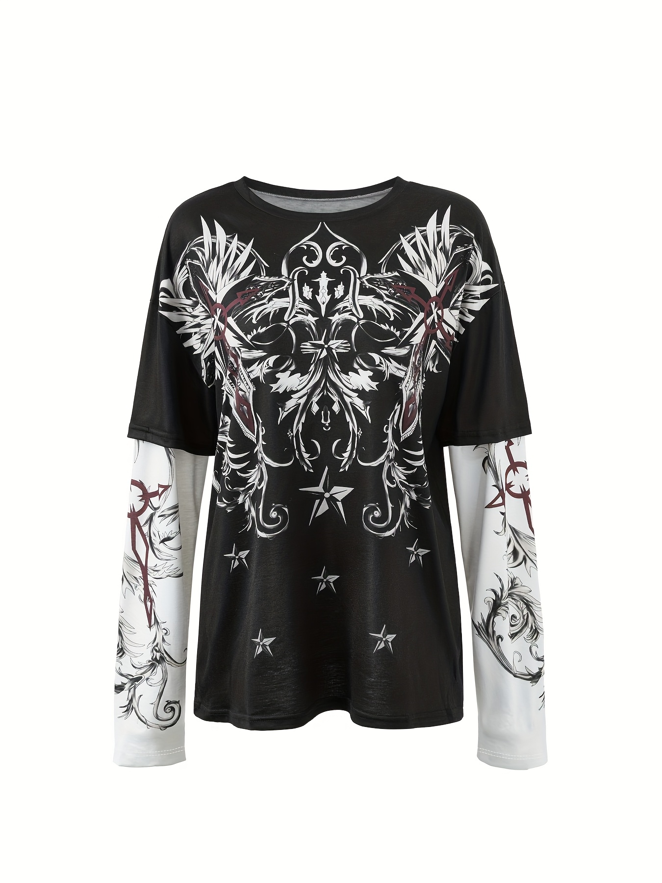 ✰over print✰【新品同様】✰patch shirts black over print (オーバープリント)