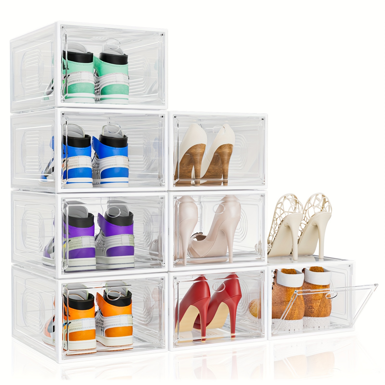 

Shoebox Clear Plastic Stackable Shoebox Storage Box Storage Box Suitable For Closet, Shoe Display Case, Sneaker Storage Box, Shoe Rack