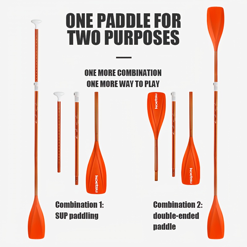 KOETSU Orange Dual-Purpose Kayak Paddle