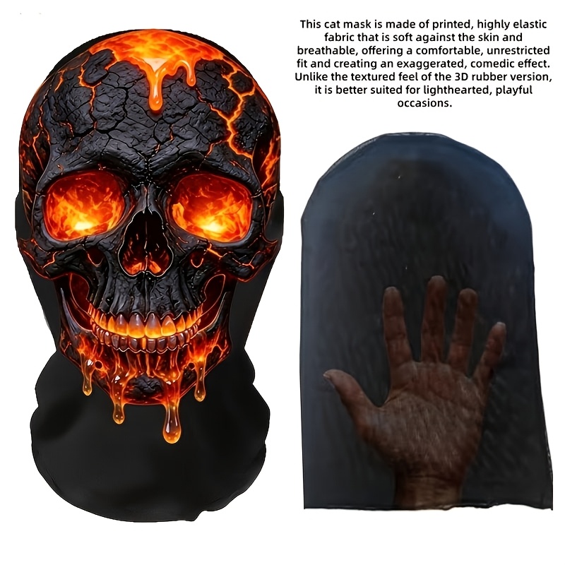 New Halloween Skull Face Mask, Unisex Cycling Bandana Prop