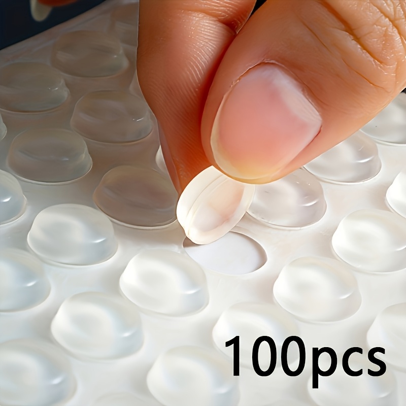 100pcs Anti-collision Particles, Anti-collision Soundproof Pads, Self-adhesive Hemispherical Anti-slip Pads, Cushioning Silicone Grains