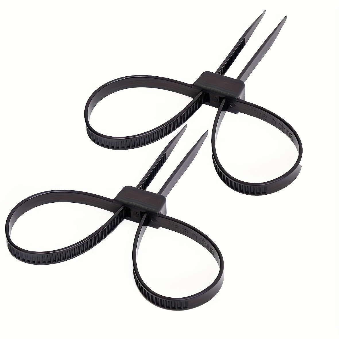 TEMU Nylon Zip Ties, Double Hole Flexible Cuff, Non-slip, Disposable Cargo Straps, 28 Inches, 250 Lbs Capacity - Ideal For Household, Warehouse, Freight Stations