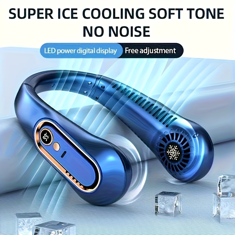 blade   fan usb rechargeable portable sports mini fan fast cooling and cooling down safe and quiet fan 5 speed settings   display summer outdoor camping fan