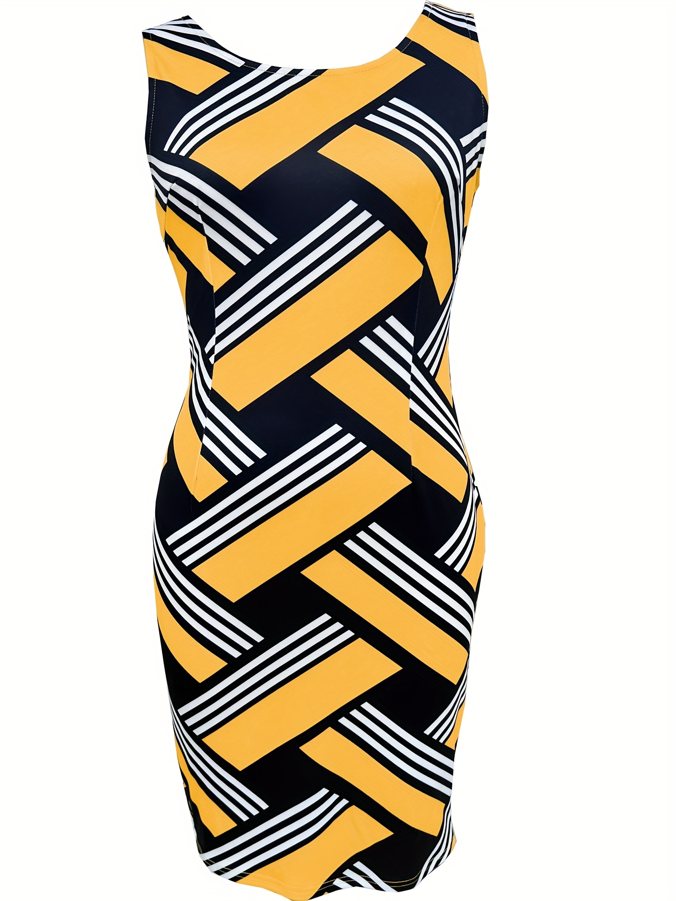 a fitted short sleeve dress women featuring a geometric - Temu Nigeria