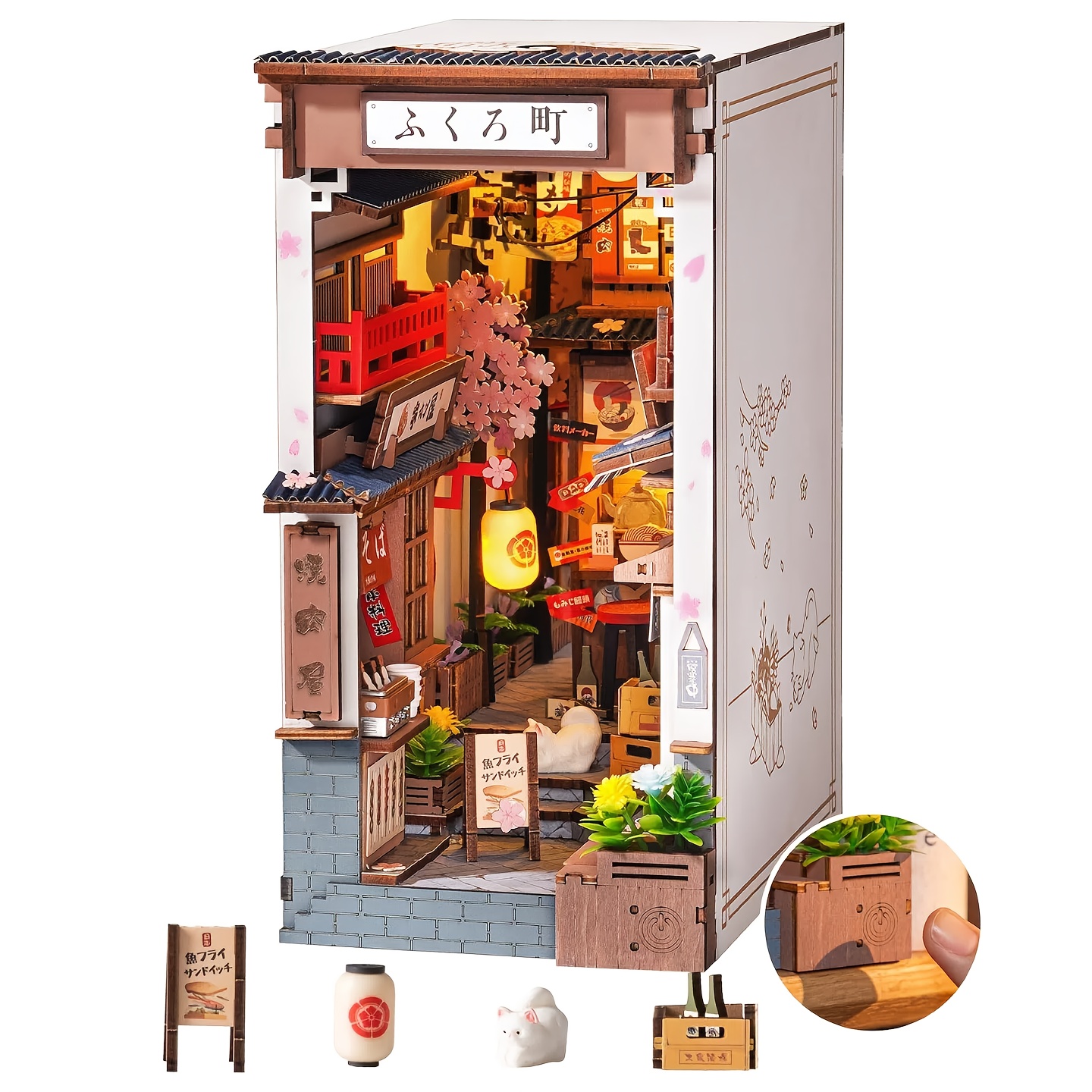 TEMU Rolife Book Nook Kit, A 3d Wooden Puzzle, Is A Bookshelf Decoration Ideal For Book Enthusiasts, Perfect As Christmas Or Halloween Presents For
