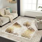 Alfombra de Terciopelo 850g/m² Lavable con Diseño Floral Retro, Colores Vibrantes y , y , Antideslizante, Adecuada para Sala, Dormitorio u , Decoración con de Lujo