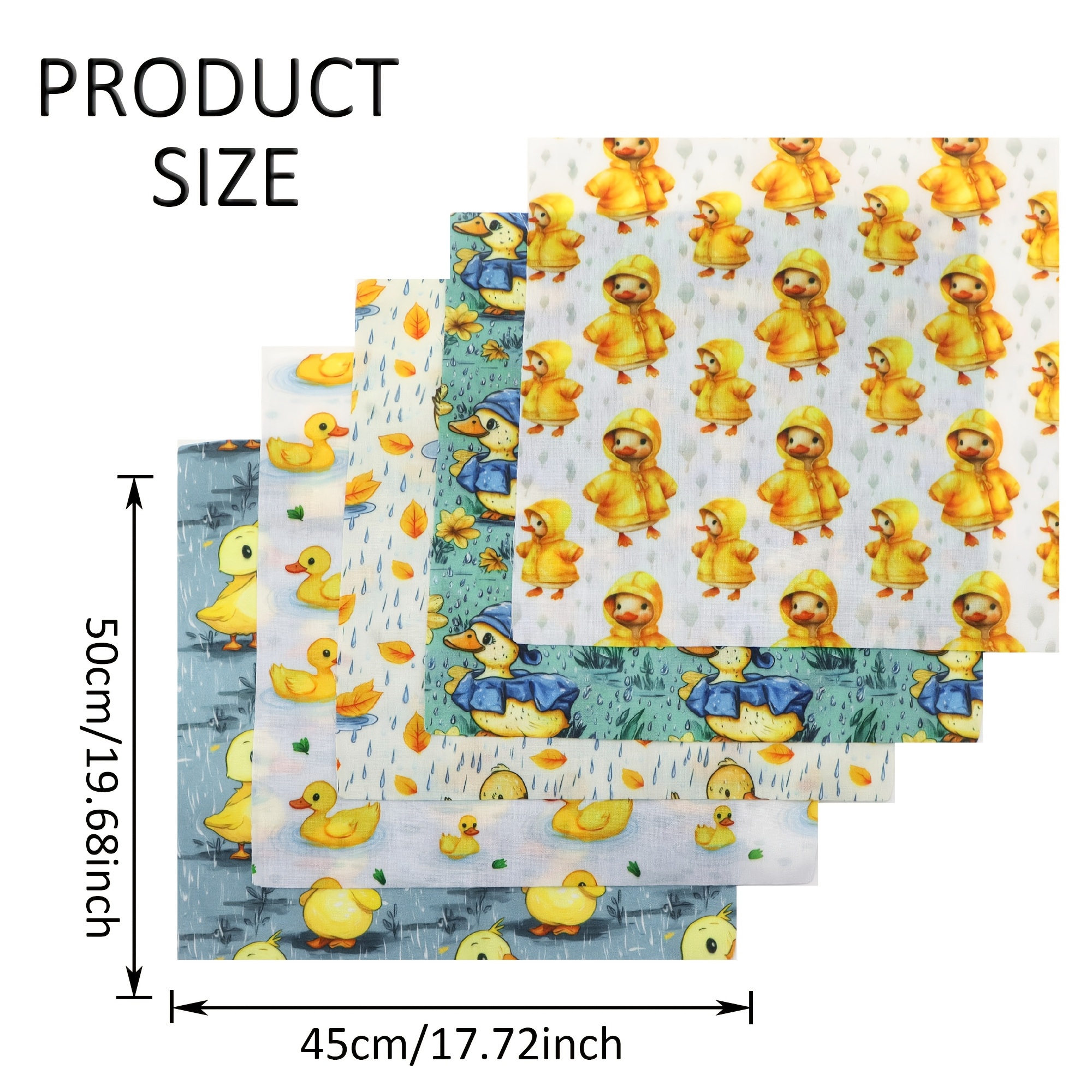 5pcs/set 50x45cm Print Polyester Precut Quilting Fabric Squares Sheets For Sewing Quilting Crafting Hand Sewing Doll Fabric Stitching Suitable For Handcraft Lovers 100% Polyester Fabric