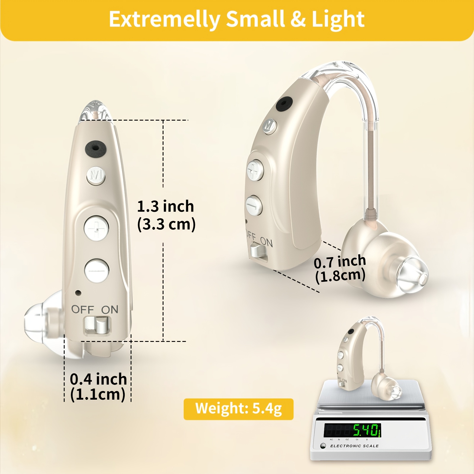ELCTRTICI -Grade Hearing Amplifier with 4-Frequency Modes & 16-Channel Sound, Real Sound Restoration, Digital Volume Control, Compatible with & implants (VHP-1710) - Device for Tinnitus &