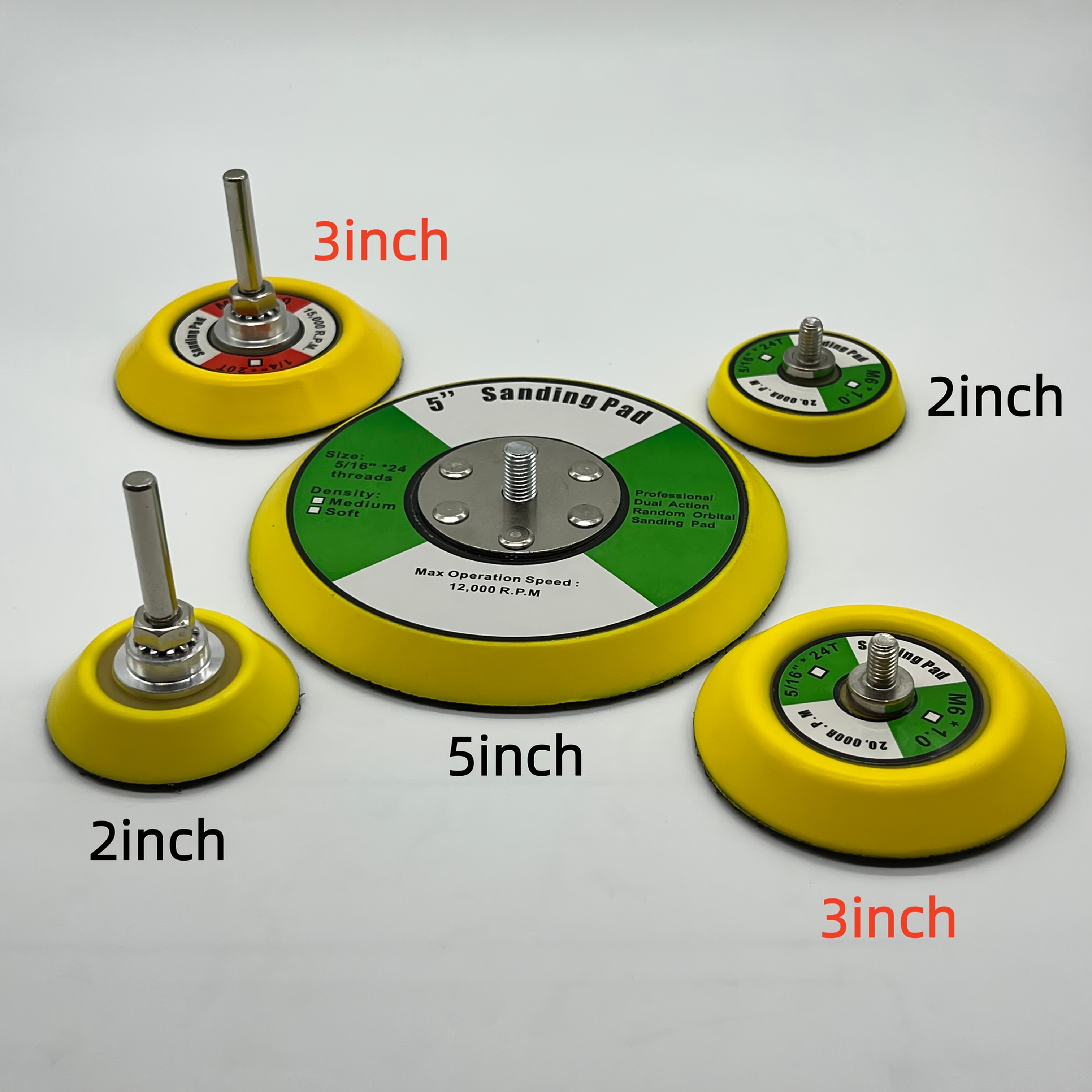 50-Pack 2” R-Type Zirconia Surface Conditioning Sanding Discs – 40 Grit With Adapter & Backing Pad – For Metal, Wood, Fiberglass