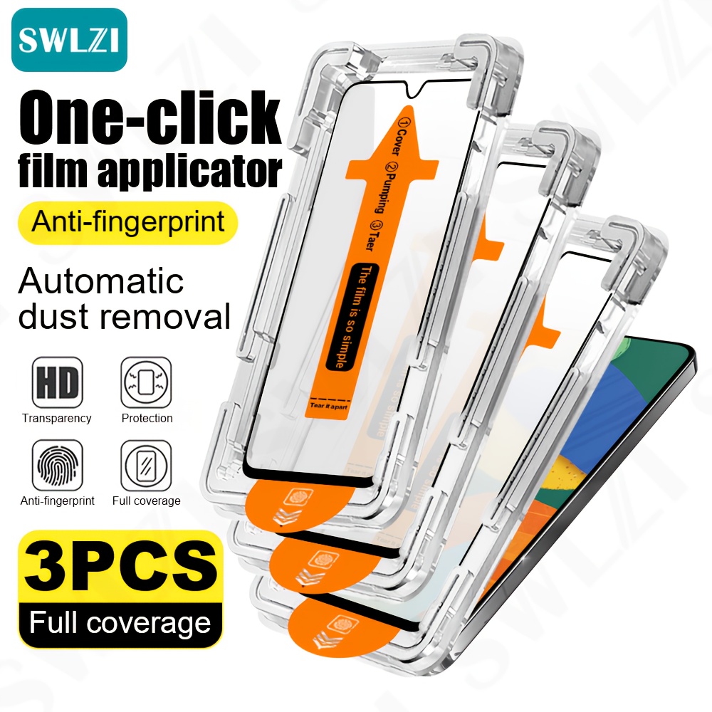 E-shop 3er-Set Glas-Schutzfolie für Smartphone für for Samsung Galaxy A56/A36/A26/A16/A06/A05 aus gehärtetem Glas, Displayschutzfolie für A05S/A55