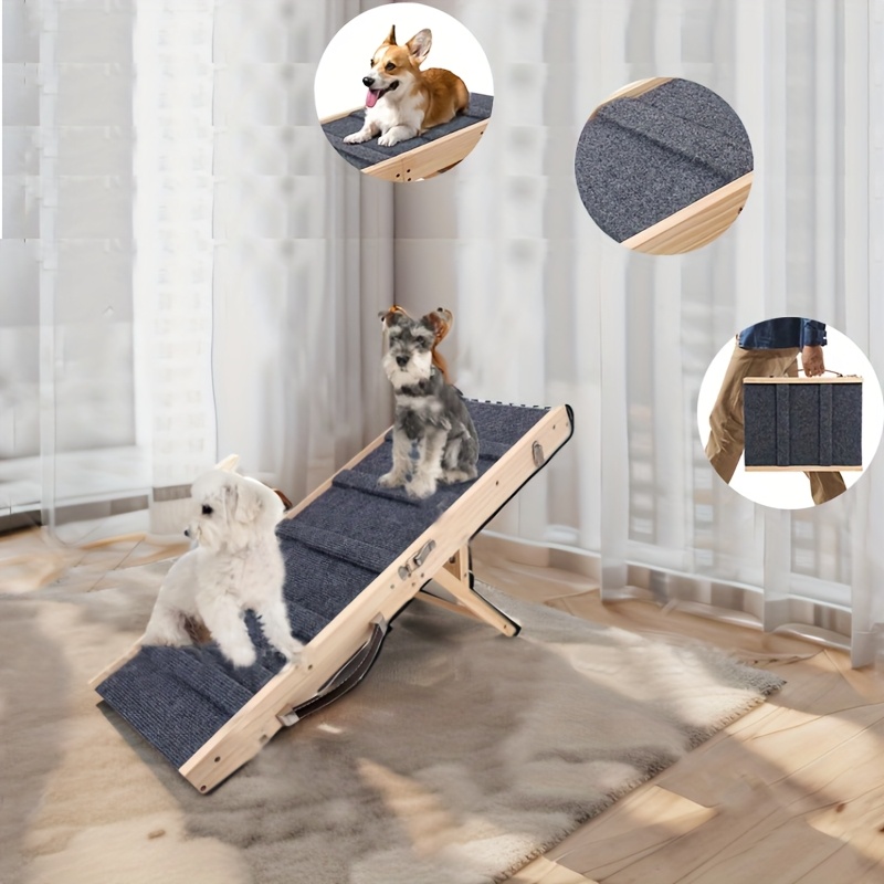 

Portable Pet Ramp, Dog Ramp, Dog Ramp For Car, Non-slip High Traction Ramp For High Bed, Car And Couch, With Non-slip Traction Mat