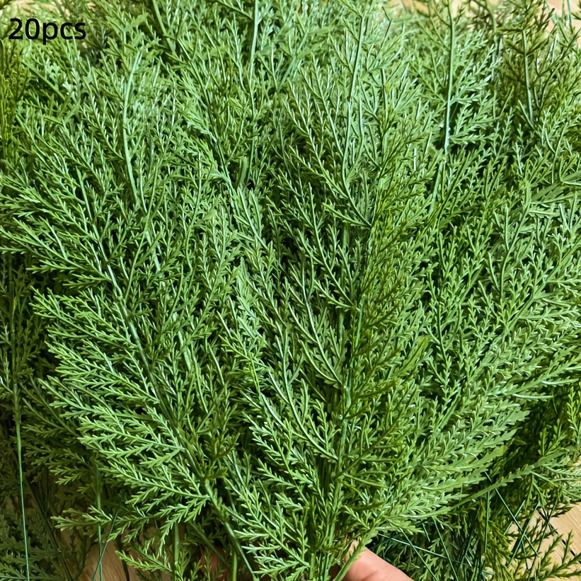 20/10pcs Artificial Cedar - Perfect For Christmas Decor, Tabletop Accents
