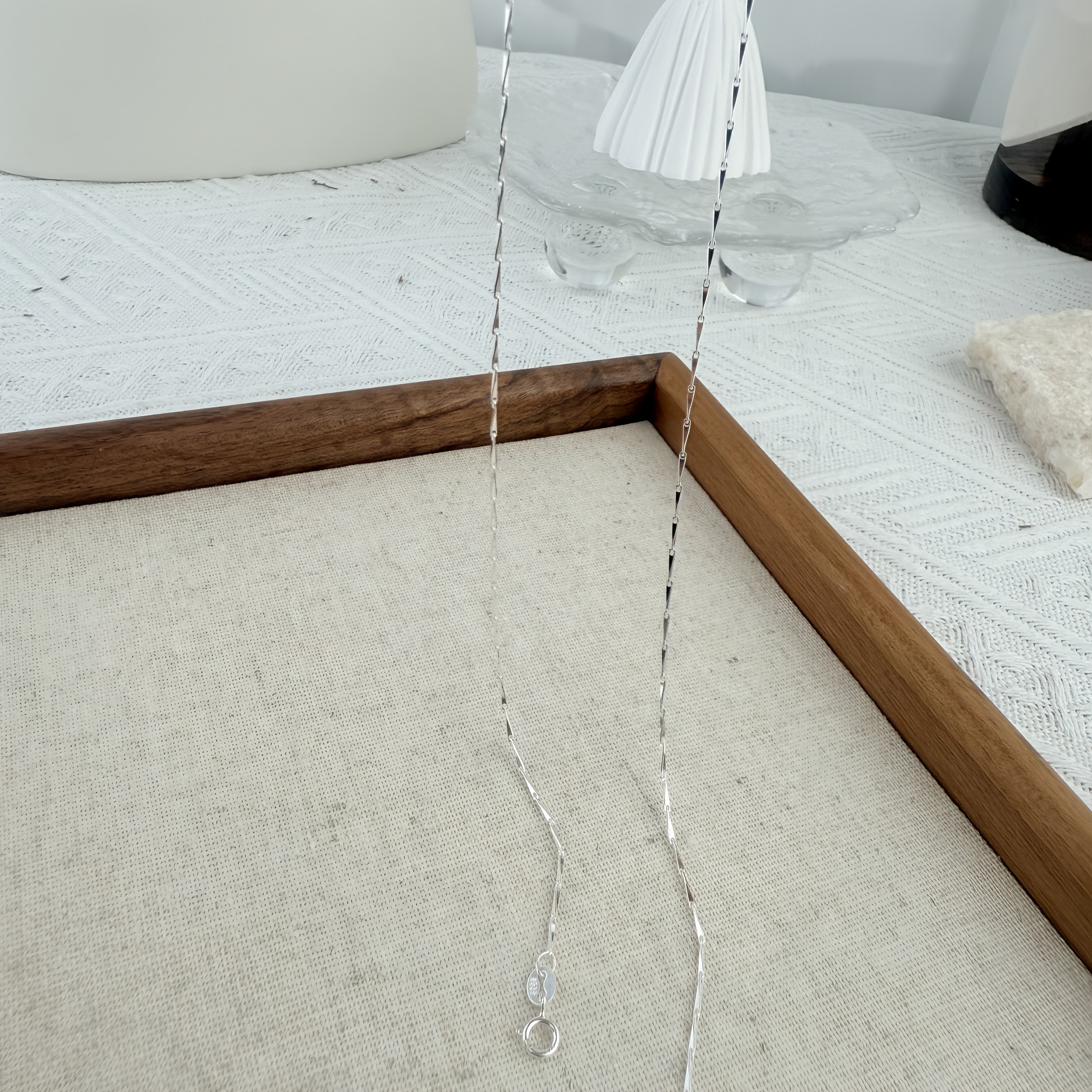 Women's 925 Sterling Silver Minimalist Chain Necklace, Exquisite Collarbone