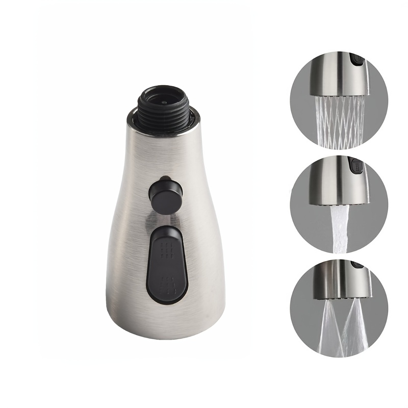 1pc, 3-function Kitchen Faucet Sprayer, Pull-out Spray Head Replacement For Sink, Kitchen Faucet Spray Head Replacement