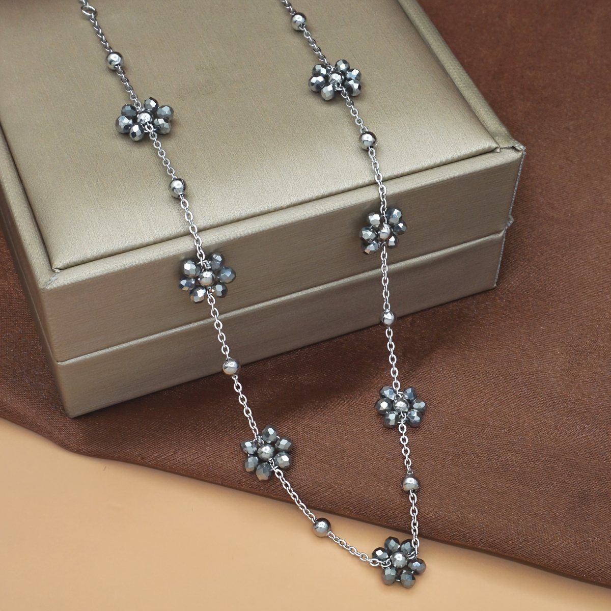 TEMU Collana Bohemien da Donna - Catena Regolabile con Pendente Piccolo Grigio, per e Speciali: Compleanno, , San Valentino, Matrimonio - Collana