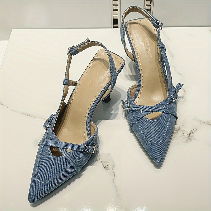 Women's High-Heeled Pumps with Open-Toe Design