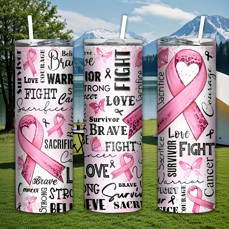 TEMU 20oz Inspirational Stainless Steel Insulated With Lid & Straw - Bpa-free, Hand-wash Only, Coffee & Water - Ideal Gift For Birthdays, Holidays, Valentine's Day, Best For Christmas