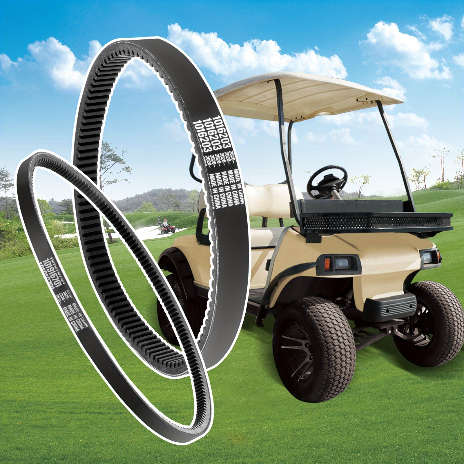 

Golf Cart Clutch Drive Belt & Starter Generator Belts Set For Ds (1997-up) (2004-up), Replace 101916701, 1016203