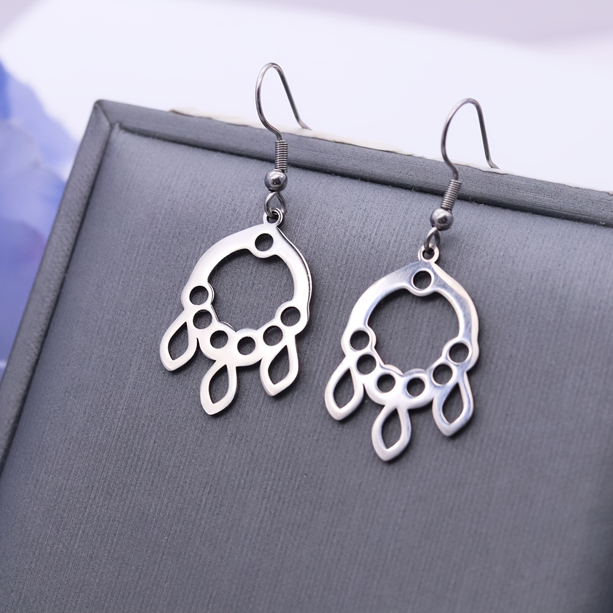 Women's Teardrop Drop Earrings, Boho Tribal Ethnic Style