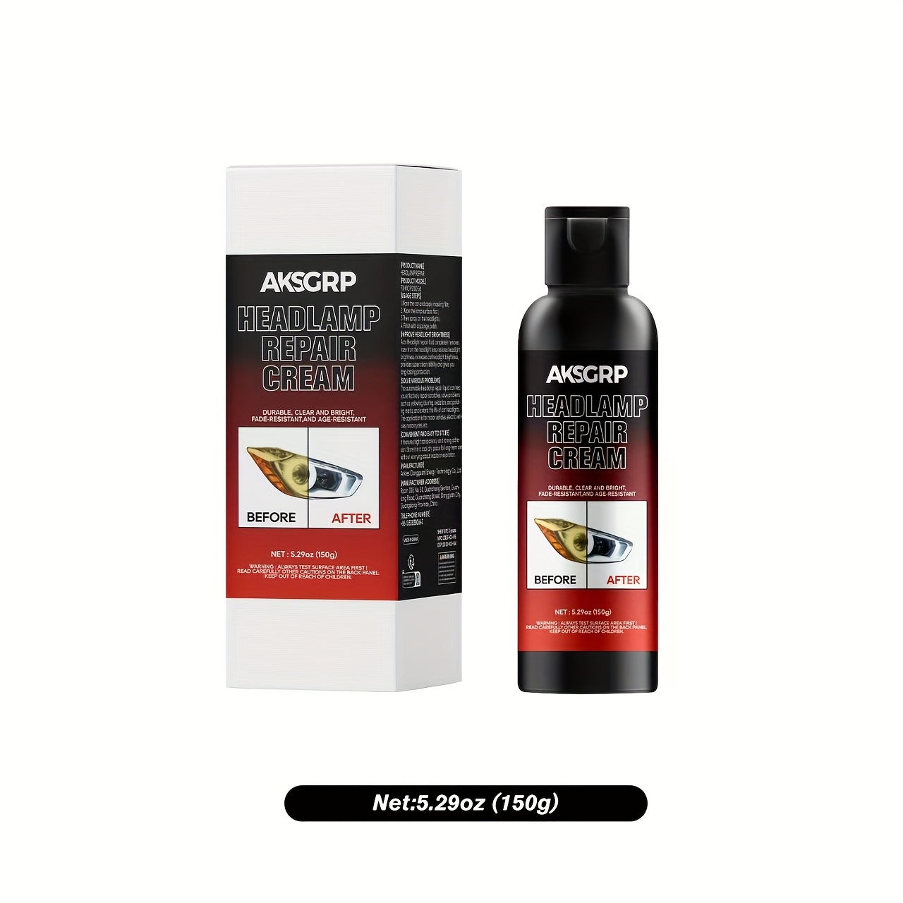 TEMU Automotive Headlight Repair Fluid; Headlight Oxidation, Yellowing, Scratches, And Enhancement Coating Remover And Refurbishing Agent