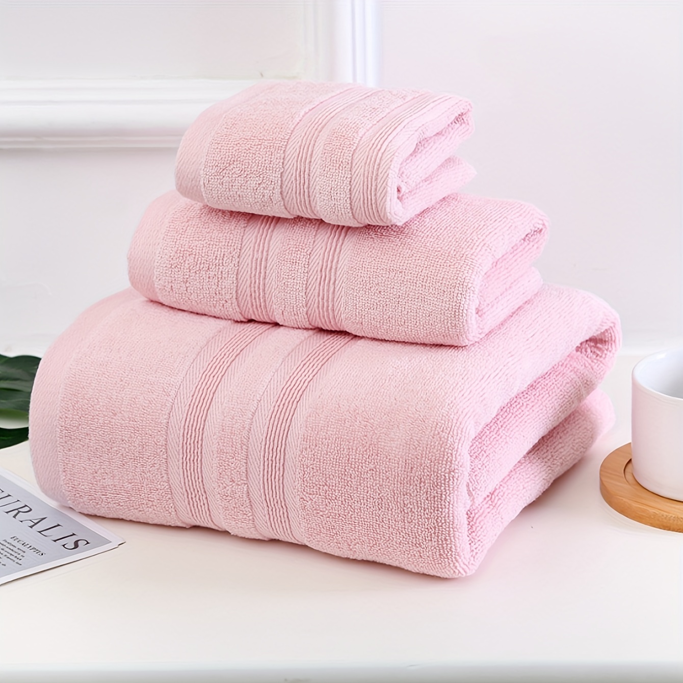 3pcs premium bath linen set 1 square towel 1 bath towel 1 hand towel soft absorbent cotton shower towel set ideal for both men and women bathroom supplies home supplies