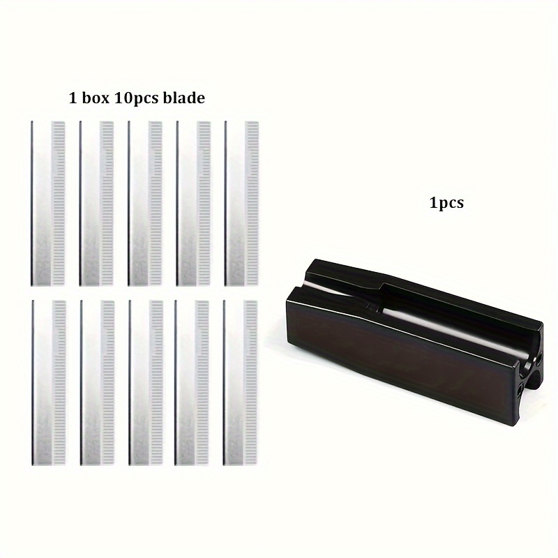 1pc Eyebrow Pencil Sharpening Tool With 10pcs/box Stainless Steel Blade Microblading Waterproof Eye Brow Sharpener Tip Thin Professional Permanent Makeup Tattoo Supplies
