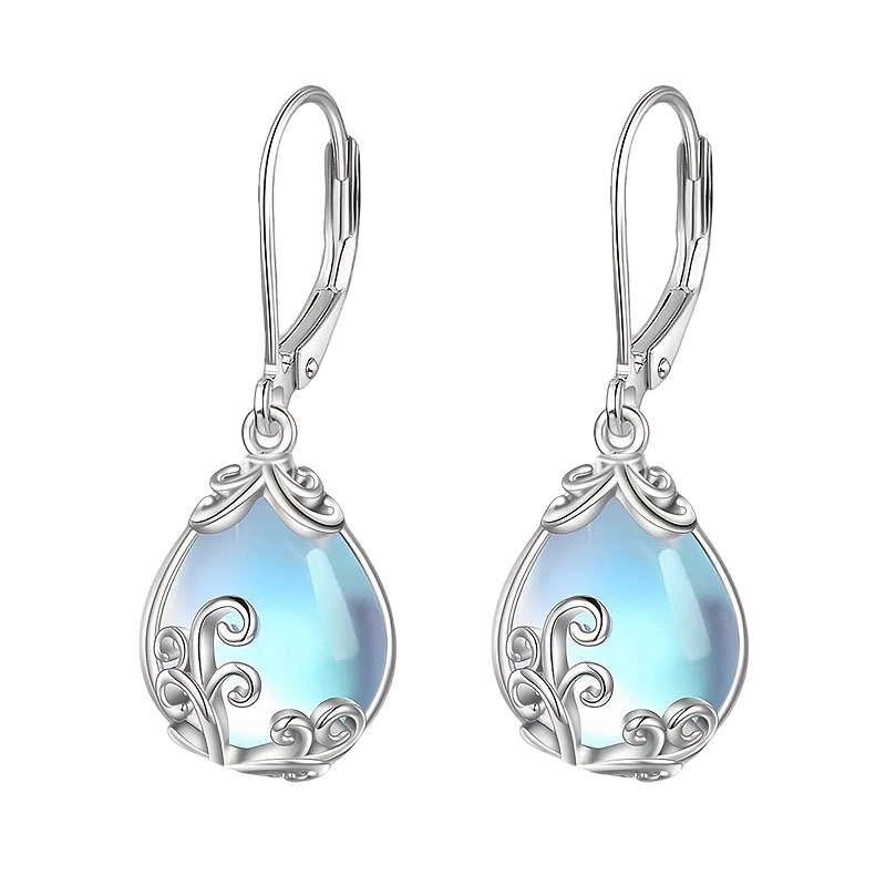 TEMU 925 Sterling Silvery Pendant Earrings