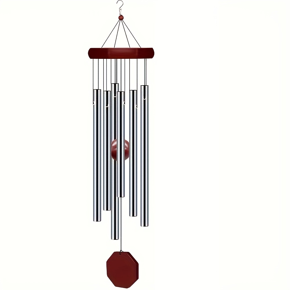 TEMU High End Wind Chime, 6-tube Metal, Wind Chime, Courtyard, Decoration