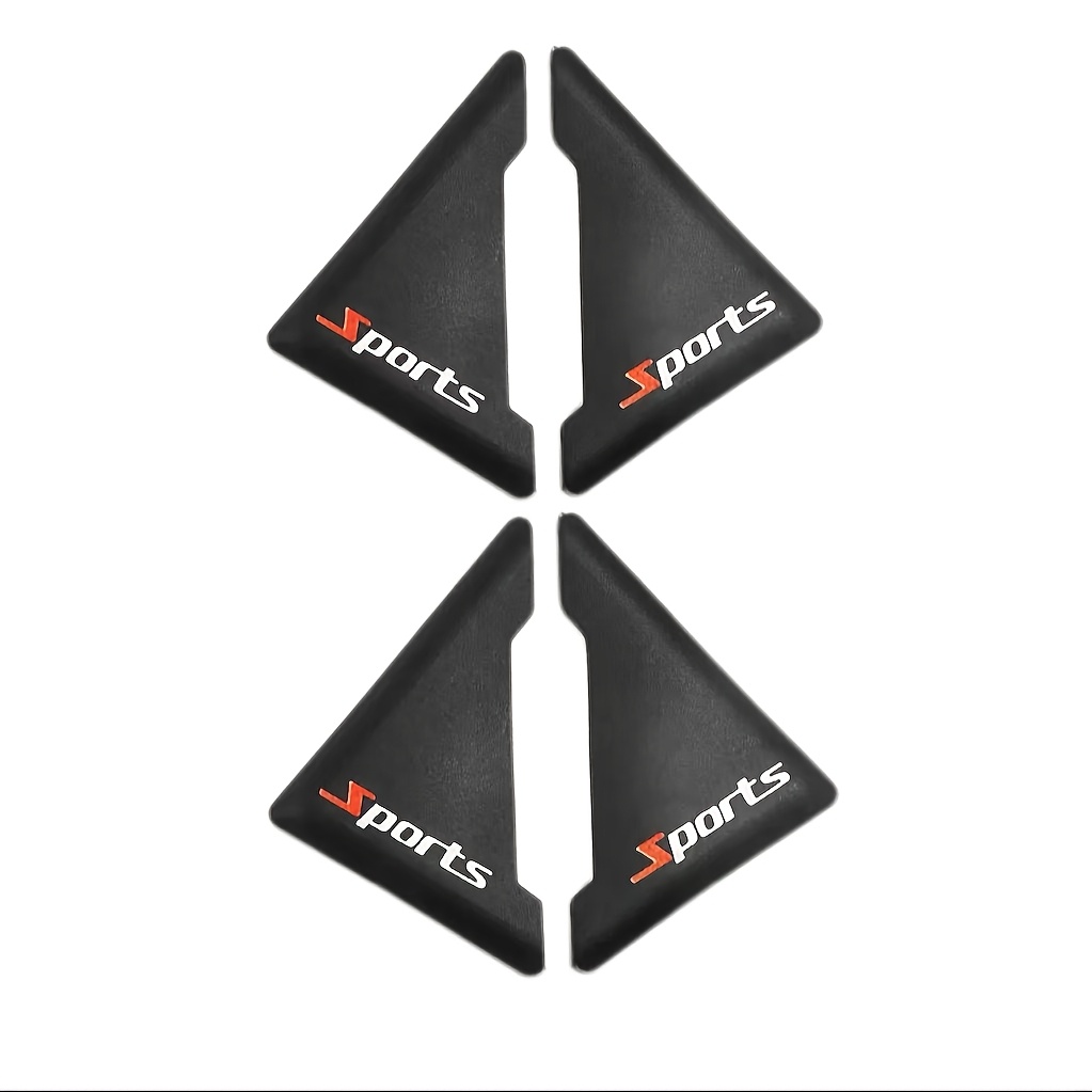TEMU 2/4pcs Universal Car Door Corner Protectors, Sport Pattern Silicone Anti-scratch Bumper Covers, Pvc Material For Vehicle Door Protection