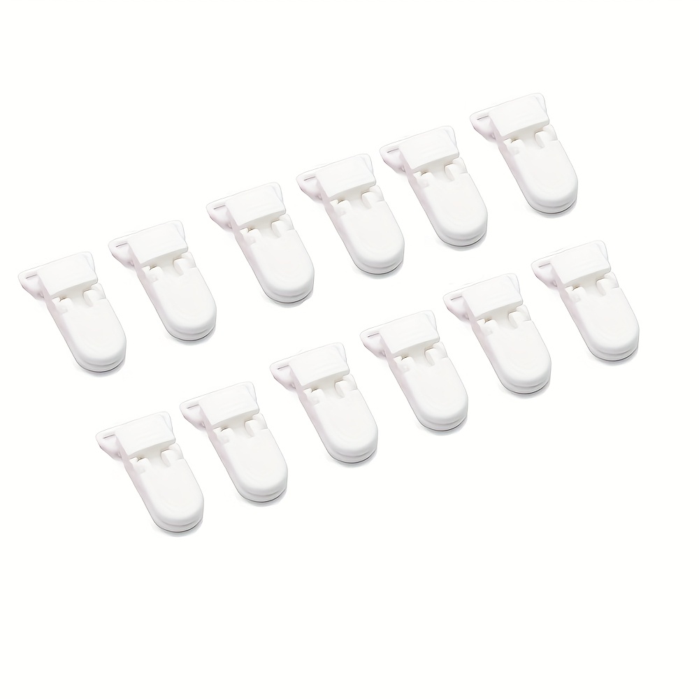 TEMU A Set Of 12 T-shaped Plastic Clip Fasteners With Alligator Clips, In 12 Colors. Used For Handkerchiefs, Towels, Suspender Clips, Badge Clips,