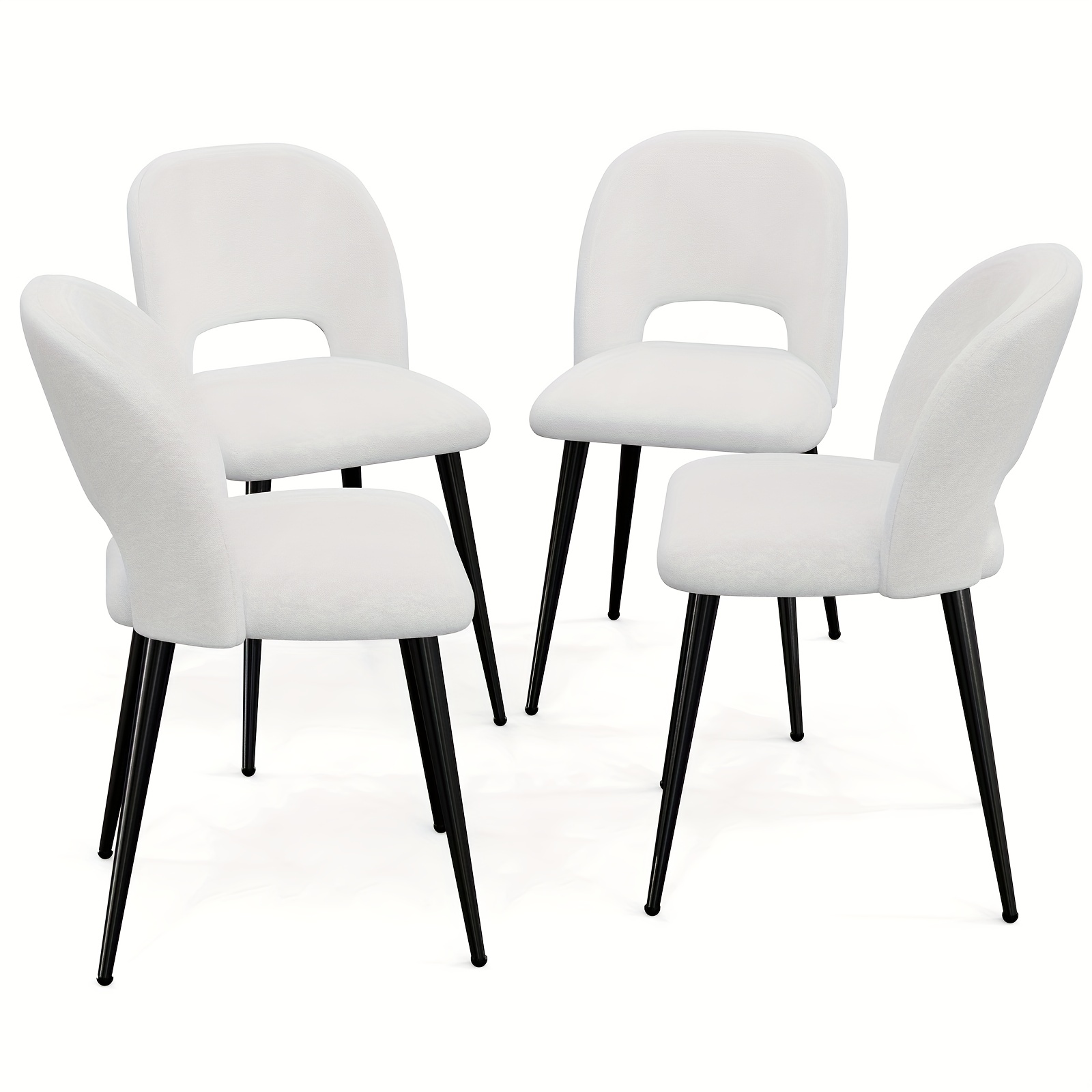 4pcs Luxury Commercial-grade Velvet Banquette - High-back Booth Seating With Padded, Soft Upholstered Chairs Suitable For Restaurants, Hotels, Cafes ( Use)