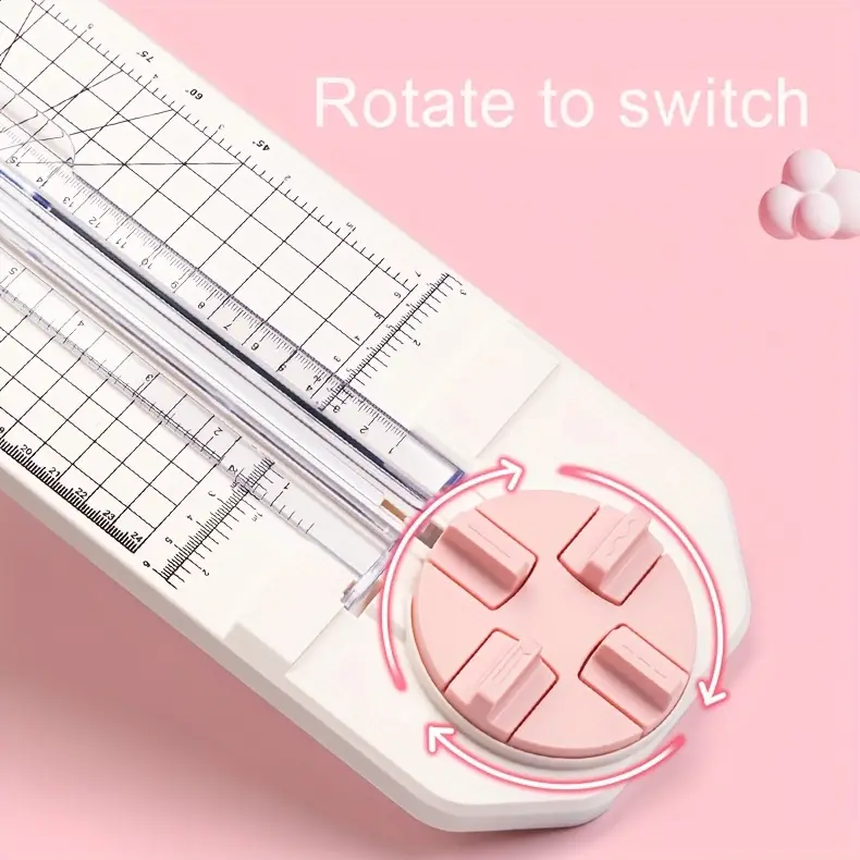 4 in 1 multi functional paper cutter trimmer straight curved dotted cuts scoring with precise ruler fits a4 sizes sharp blades non slip base Product details 2