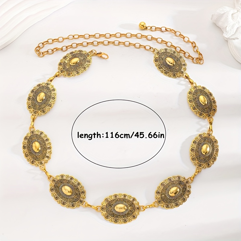 1pc womens vintage bohemian chain belt floral cutouts Temu Kuwait