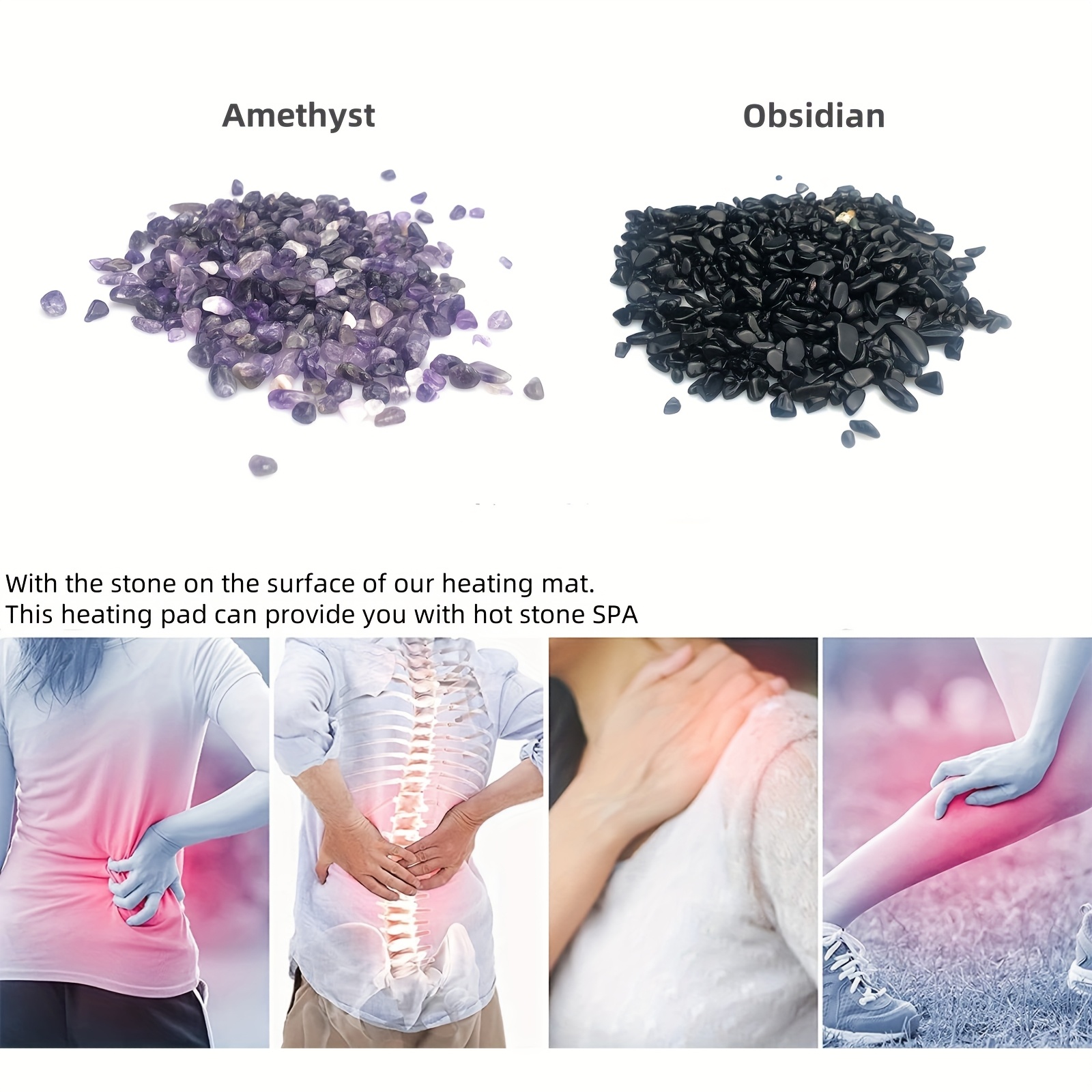     heating pad electric heating pads for back full body heating mat with stone on surface heated yoga mat timer auto shut off function Product details 0