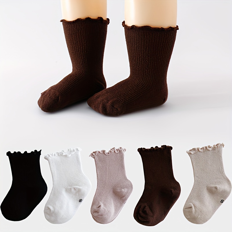 

de 5 paires de chaussettes en mélangé à filles, chaussettes respirantes en poignets élastiques, toutes , lavage , convient aux de 12 ans et