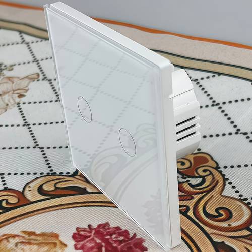1 2 3 way options type 86 switch with background led white european standard compatible 110 240v 86mm advanced touch control memory function auto off loss tool free quick installation