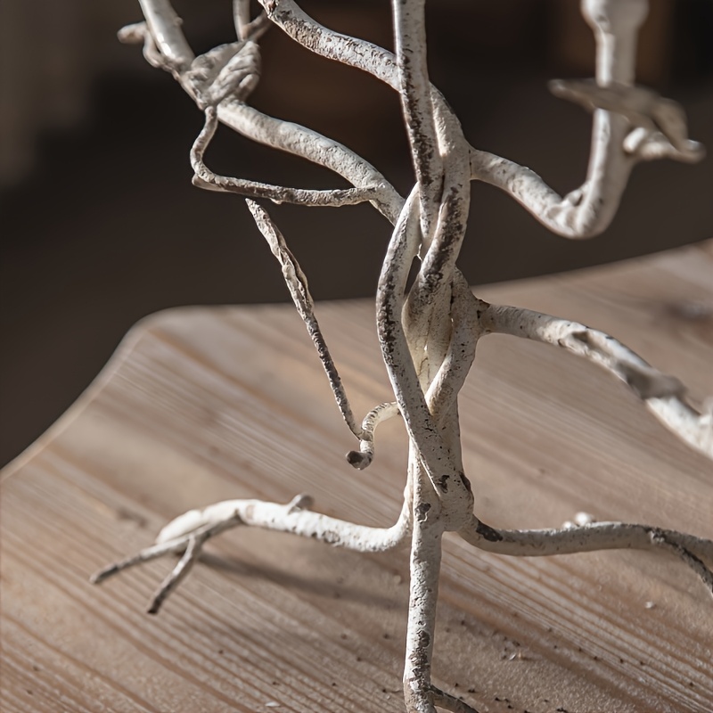 Vintage-Inspired Metal Candle Holder - Creative Tree Design for Home & Living Room Decor, Perfect for Dining Table Centerpiece