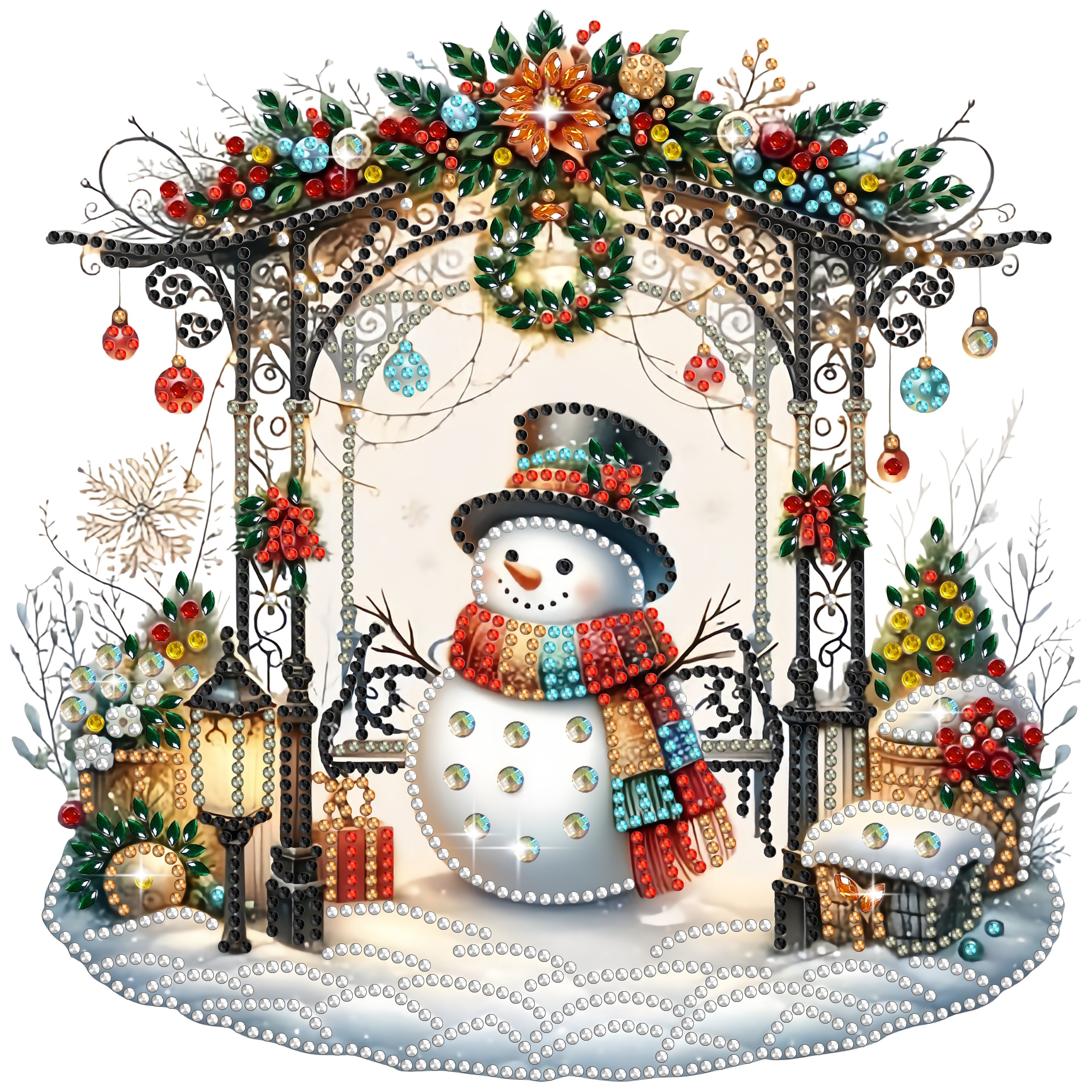 

Snowman 5d Diy Diamond Painting Kit With Pearls - Partial Drill, Special Shaped Rhinestones, Adult Craft Set For Home Wall Decor & Unique Gift