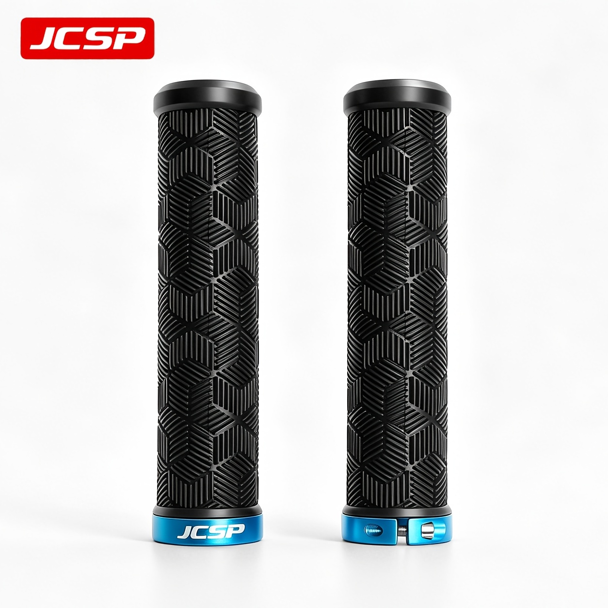 TEMU High-quality Rubber Bike Handlebar Grips - Anti-slip, Shock-absorbing, Comfortable Texture For Mountain Bikes, Folding Bikes, Fixed Gear Bikes &