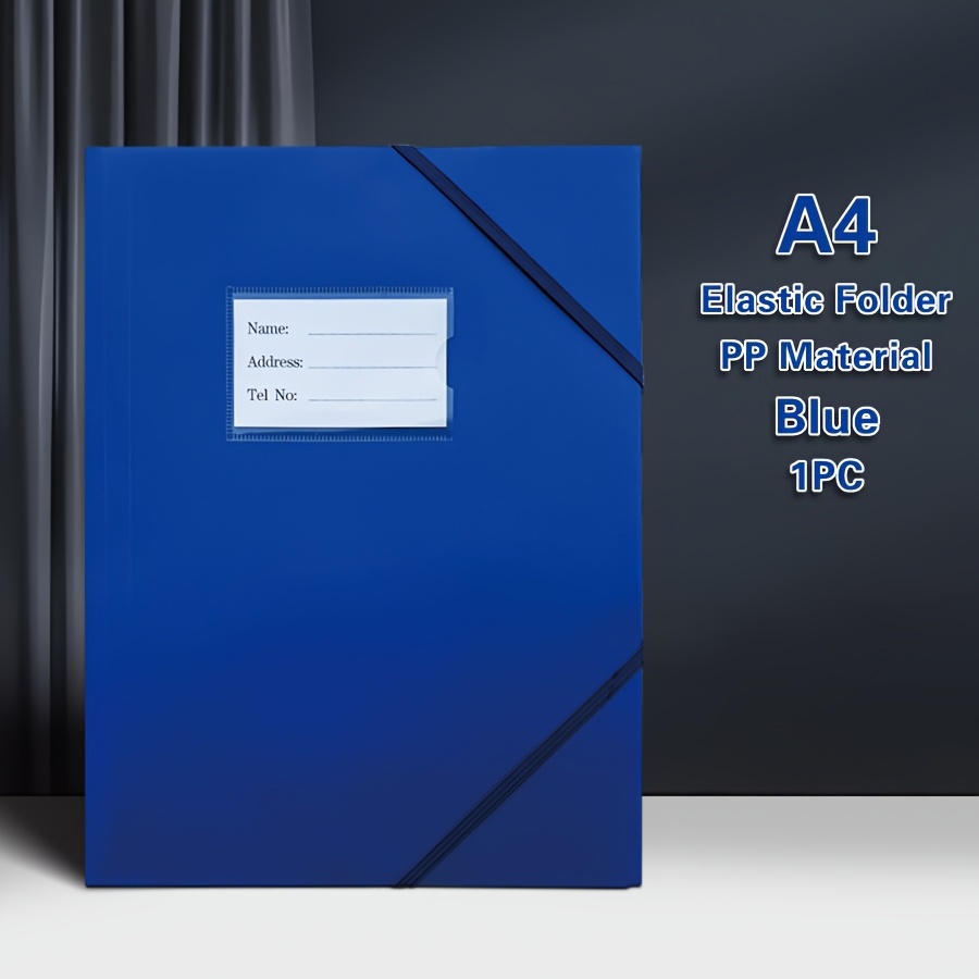 TEMU Carpeta de archivos de 1 pieza/5 piezas A4 de PP mate con cordón elástico, organizador de informes y proyectos para oficina y con 5 colores, de