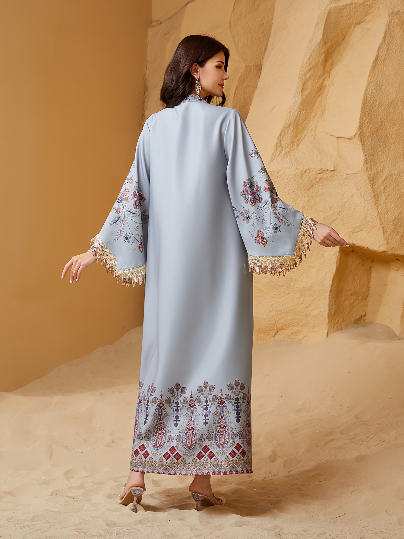 barbie fashionista orange dress Mulberry Abaya Black | Modest Abayas main image 0