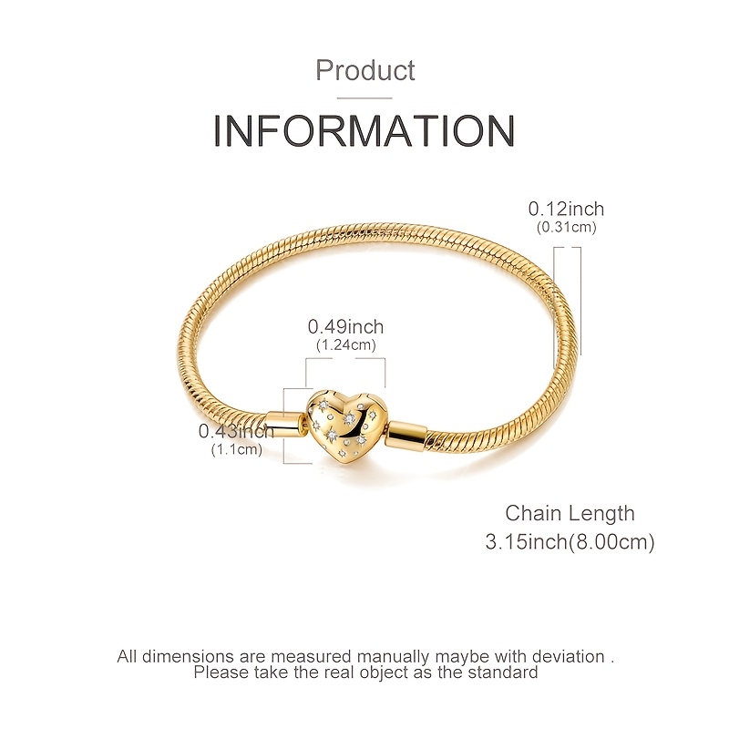 925 Love Heart Snake Bone Bracelet, Modern Elegant Design