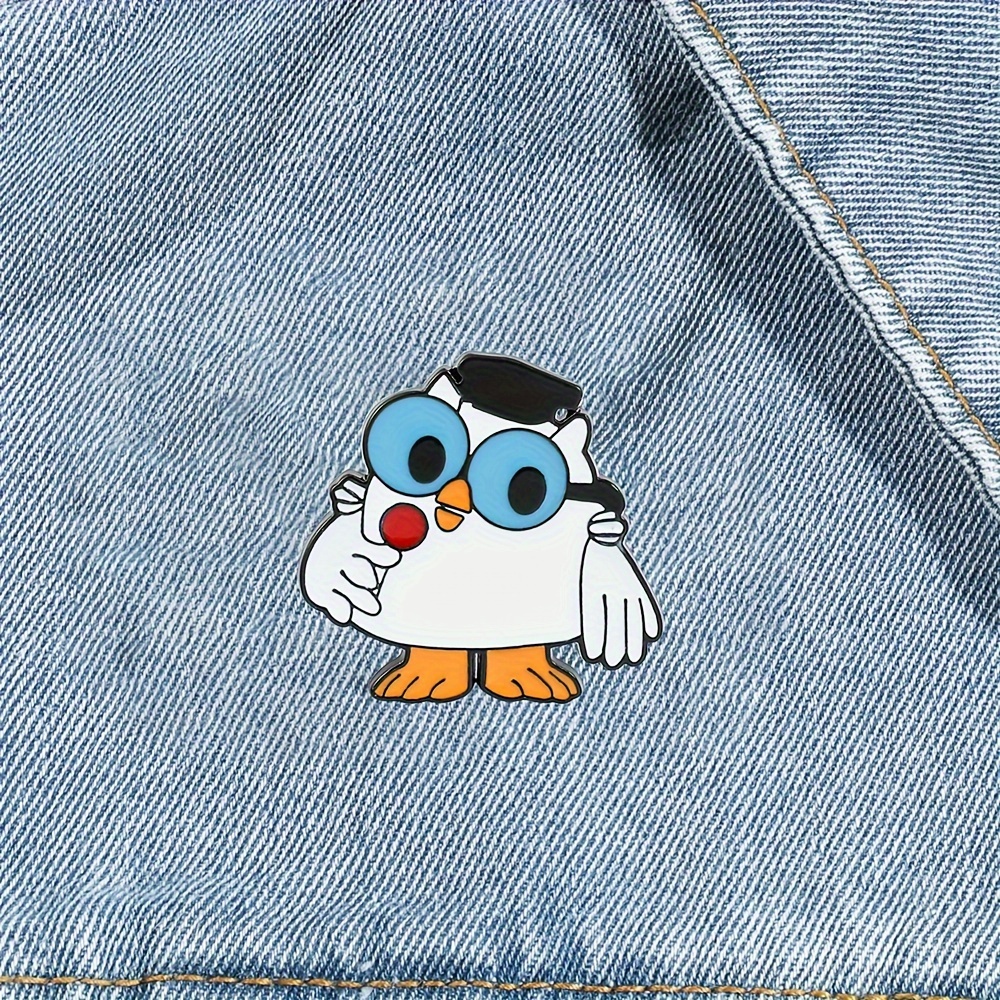 

[customer ] Owl Enamel Pin - Cute Cartoon Animal Brooch For Backpacks & Clothing, Zinc Alloy Fashion Accessory, Perfect Gift Idea