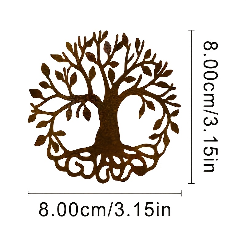 TEMU 1pc Vintage Rust Metal Tree Of Life Christmas Ornament, Life Hanging Decoration, Rustic Iron Pendant For Xmas Tree Fireplace Decor, Holiday Gift