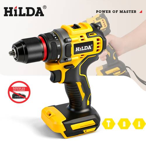 item picture 21V Yellow Impact Drill, with LED Lighting, Suitable for Home Decoration And Car Maintenance, Machine (Without Battery And Charger)