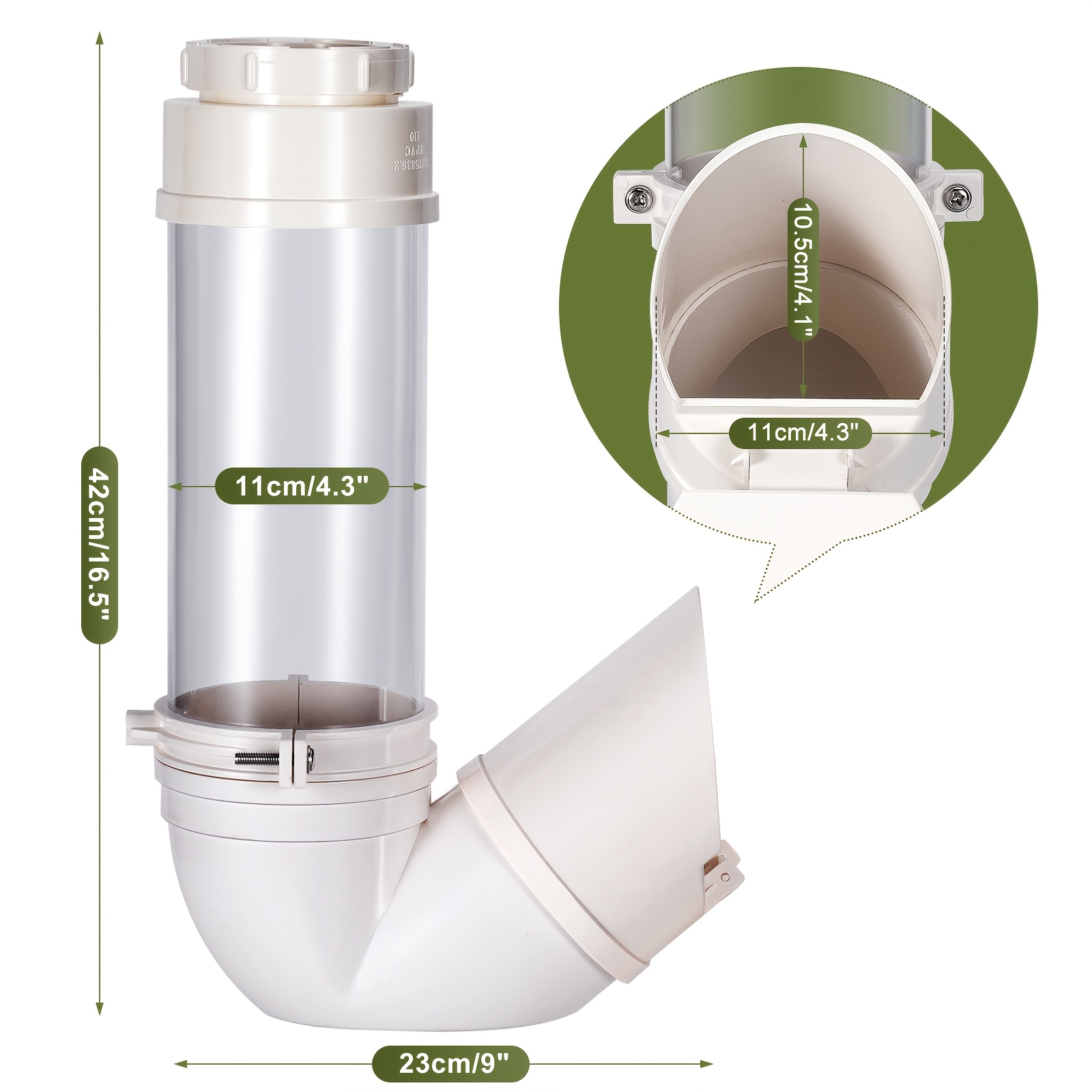 Image of Automatic Pvc Pipe Type Poultry Chicken Feeder, For Chicken Duck Goose, Easy To Store Food, Free Opening And Closing Lid, Durable Gravity Chicken Feeding Equipment