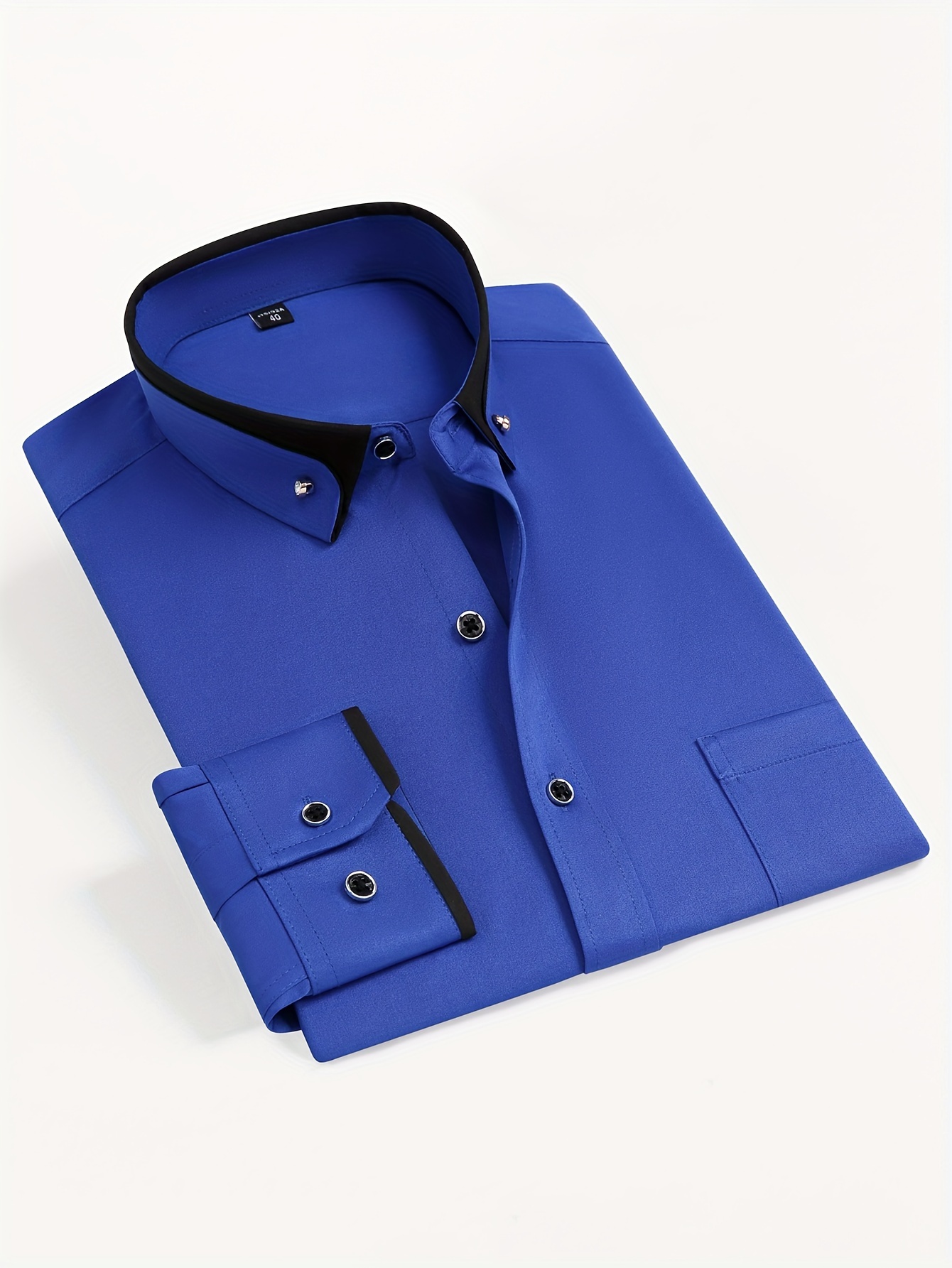 Pocket Royal Blue Mens Button Up Shirt Port Authority Mens Easy