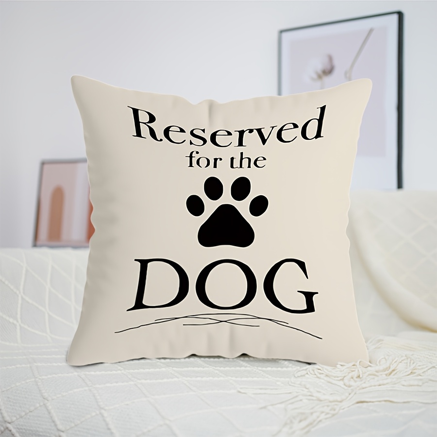 1pc   dog lovers   throw pillow cover humorous paw print   quotes soft polyester 17 7 x 17 7 inch zip closure ideal for sofa bed home decor perfect gift for pet enthusiasts   gifts   decor soft polyester cover dog decor details 3