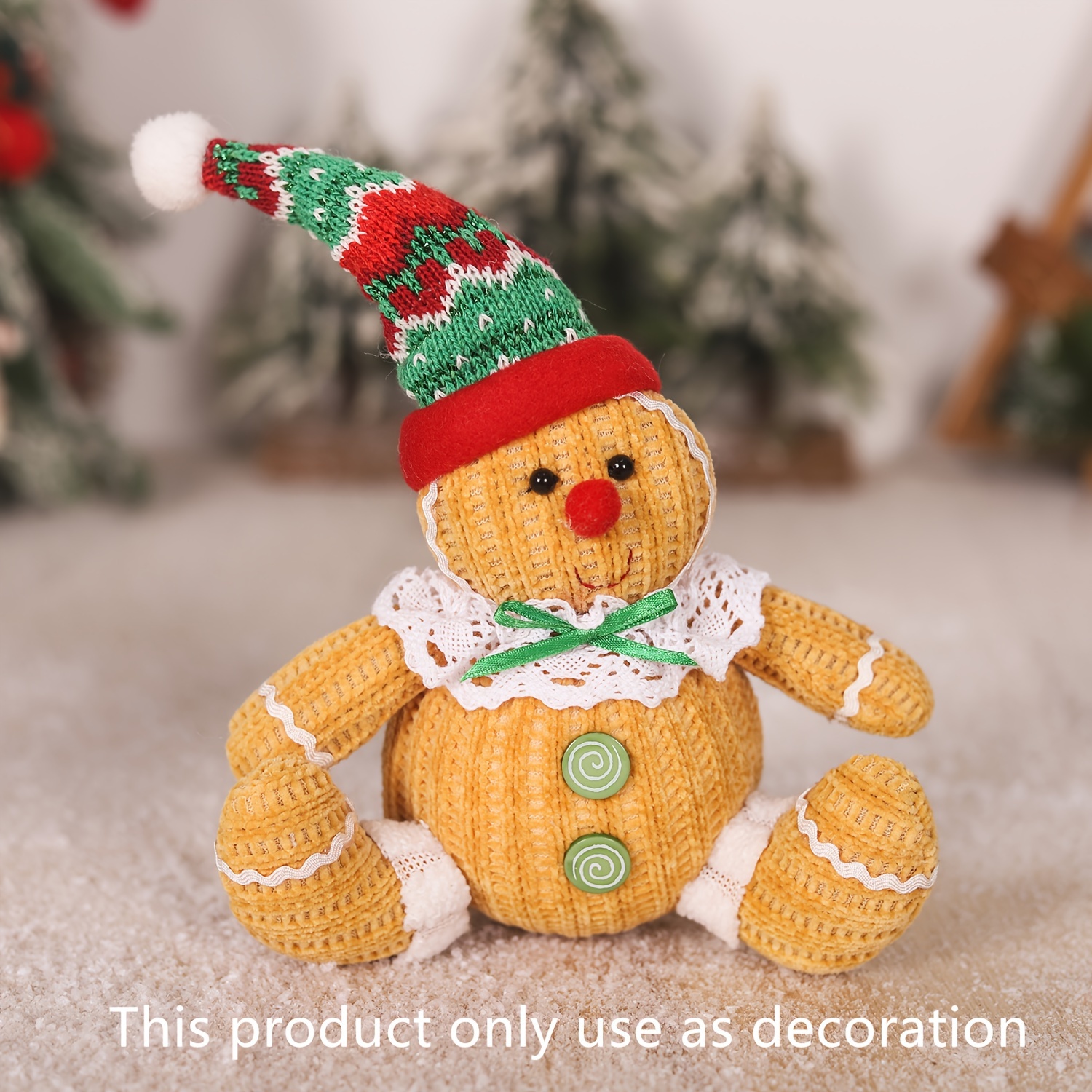 TEMU Adorable Knit Gingerbread For Man Hat - 7.08